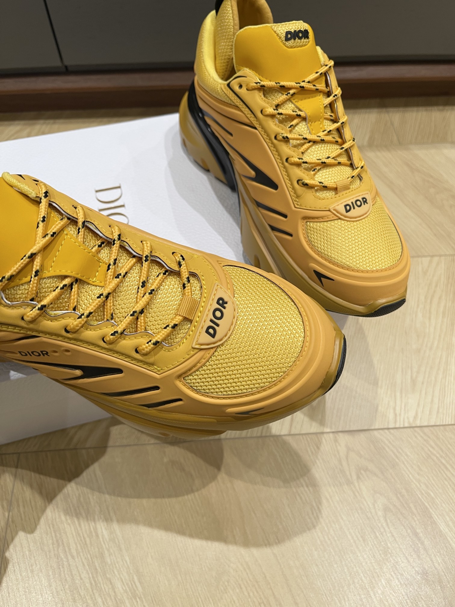Bagsaaa D10r B44 Blade Sneaker Yellow Technical Mesh and Technical Fabric