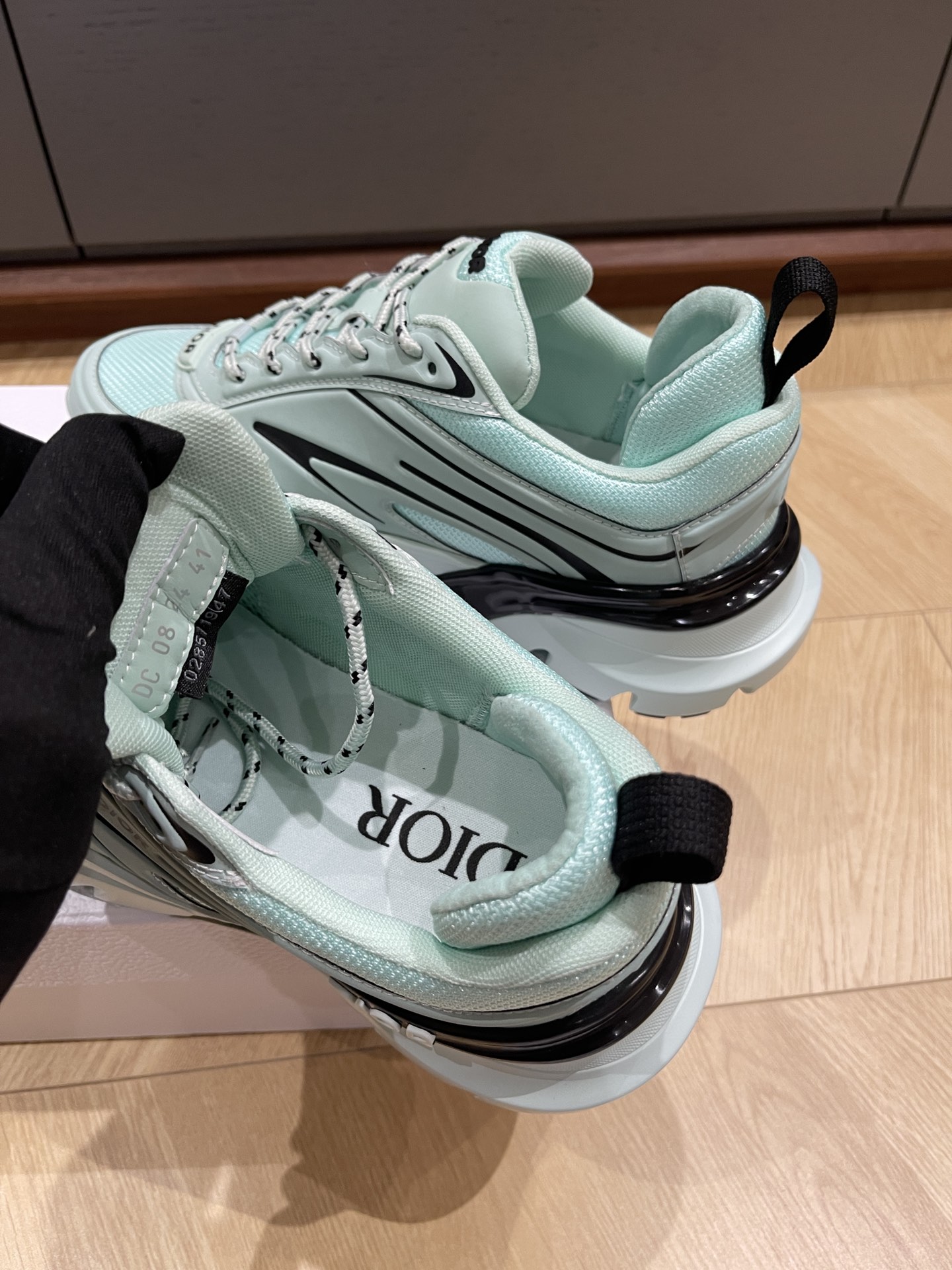 Bagsaaa D10r B44 Blade Sneaker Light Green Technical Mesh and Technical Fabric