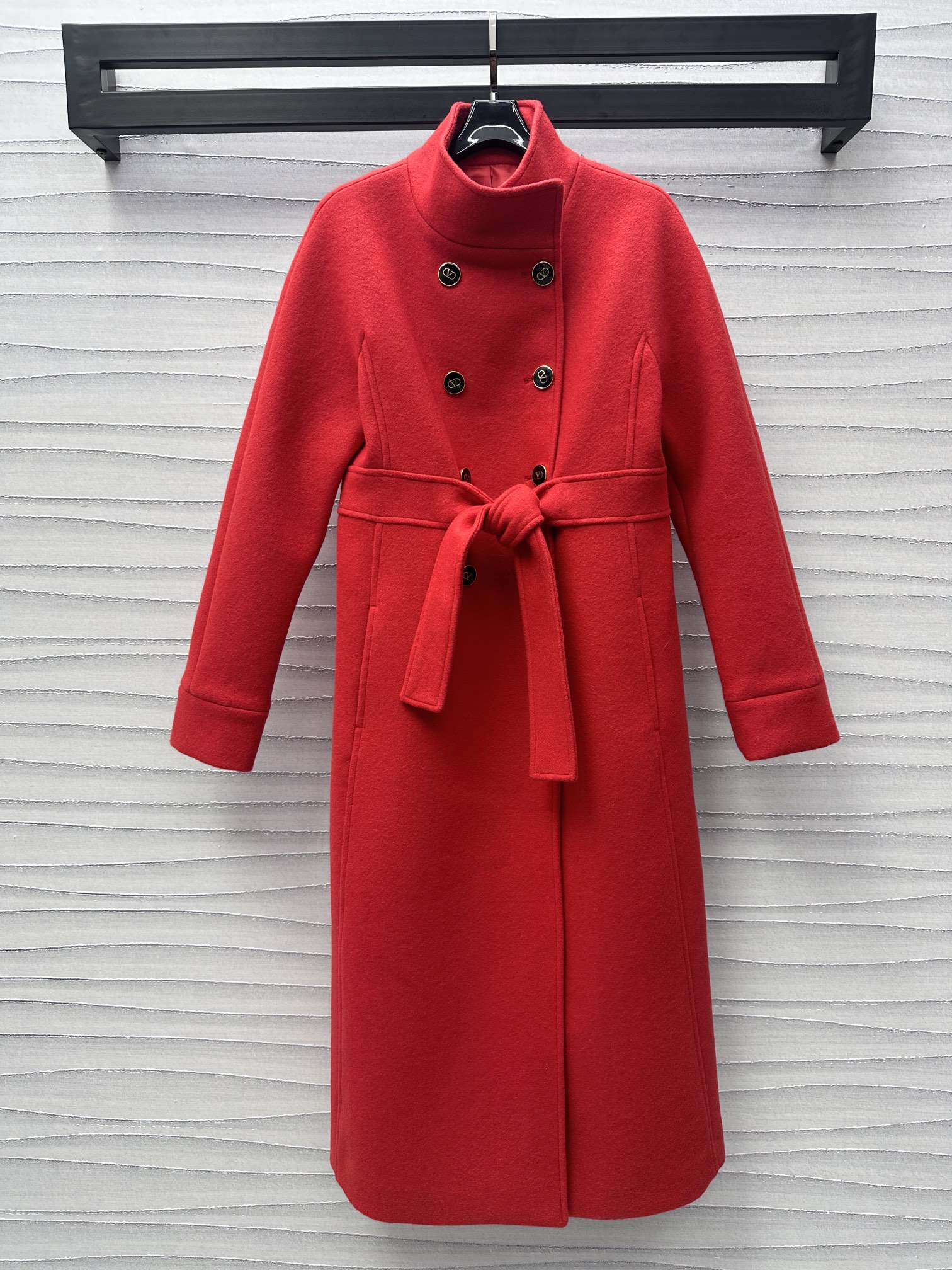 Bagsaaa Va1e*ntin0 Compact Drap Coat Red
