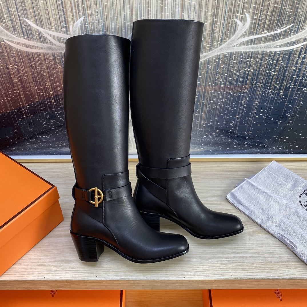 Bagsaaa H**me5 Justine 50 boot black leather