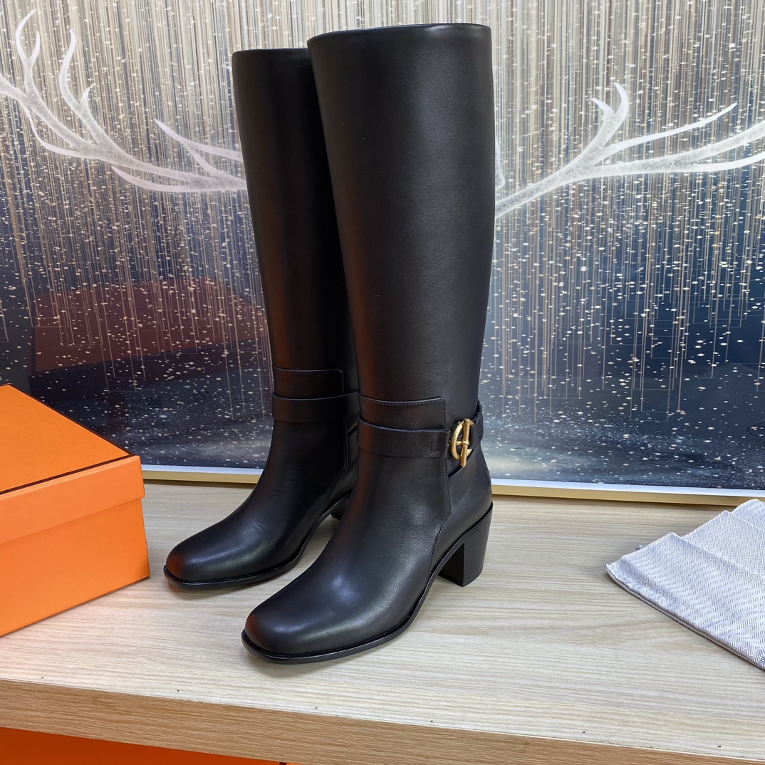 Bagsaaa H**me5 Justine 50 boot black leather