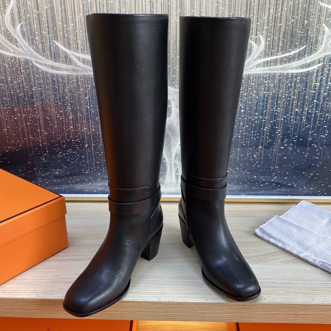 Bagsaaa H**me5 Justine 50 boot black leather