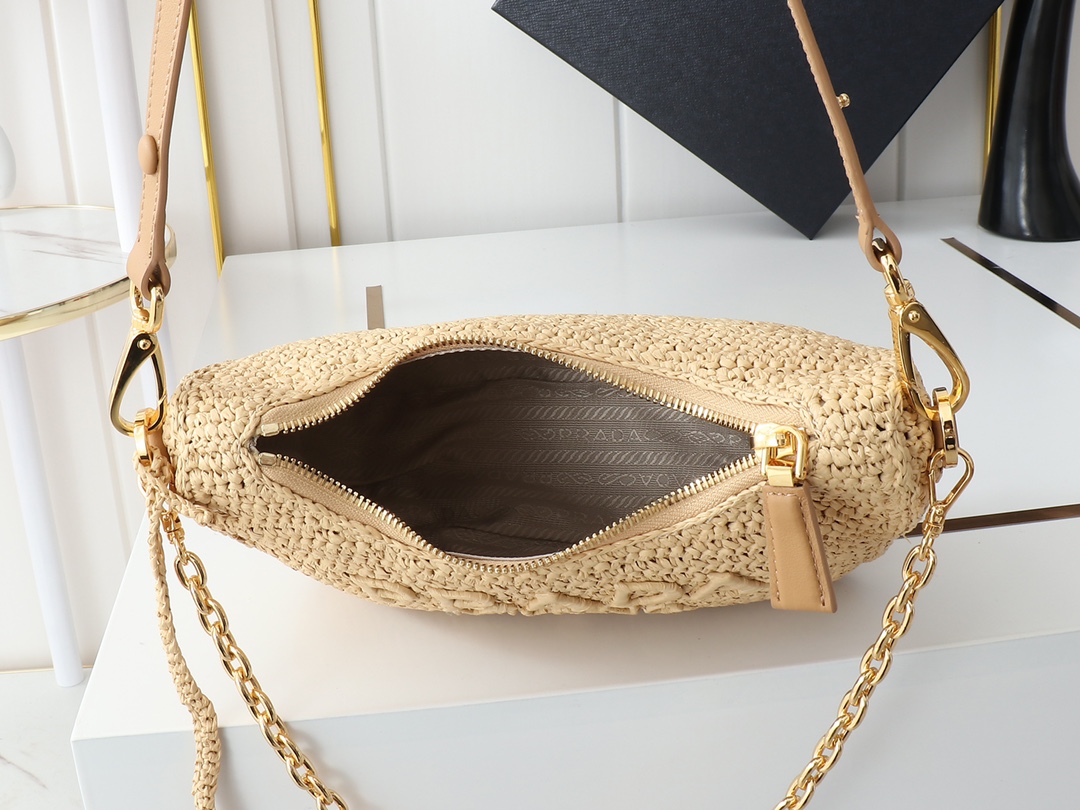 Bagsaaa Pra*a Re-edition crochet mini-bag 1BC204 - 22x18x6 cm