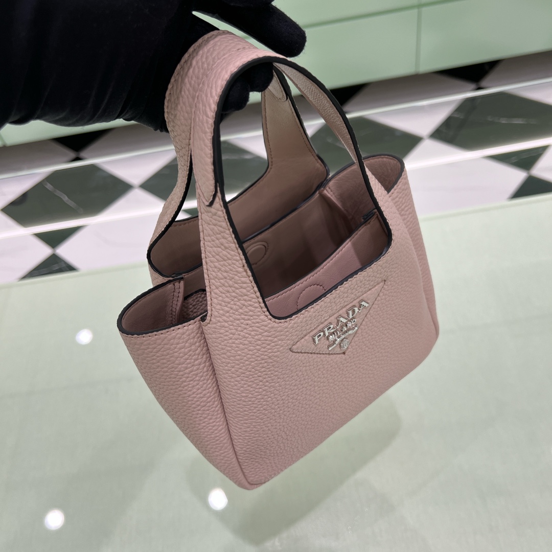 Bagsaaa Pra*a Leather mini bag 1BA349 light pink - 18cm