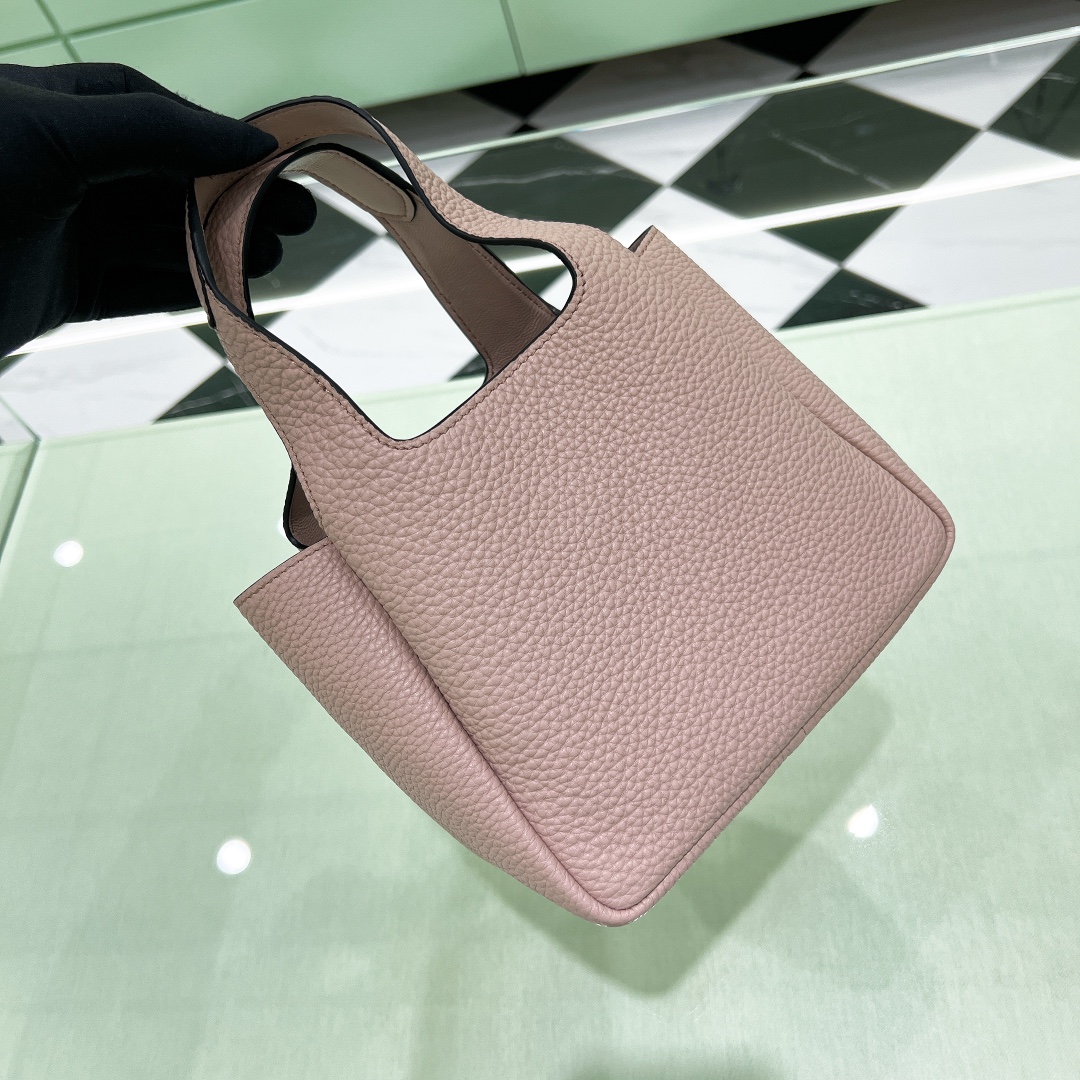 Bagsaaa Pra*a Leather mini bag 1BA349 light pink - 18cm