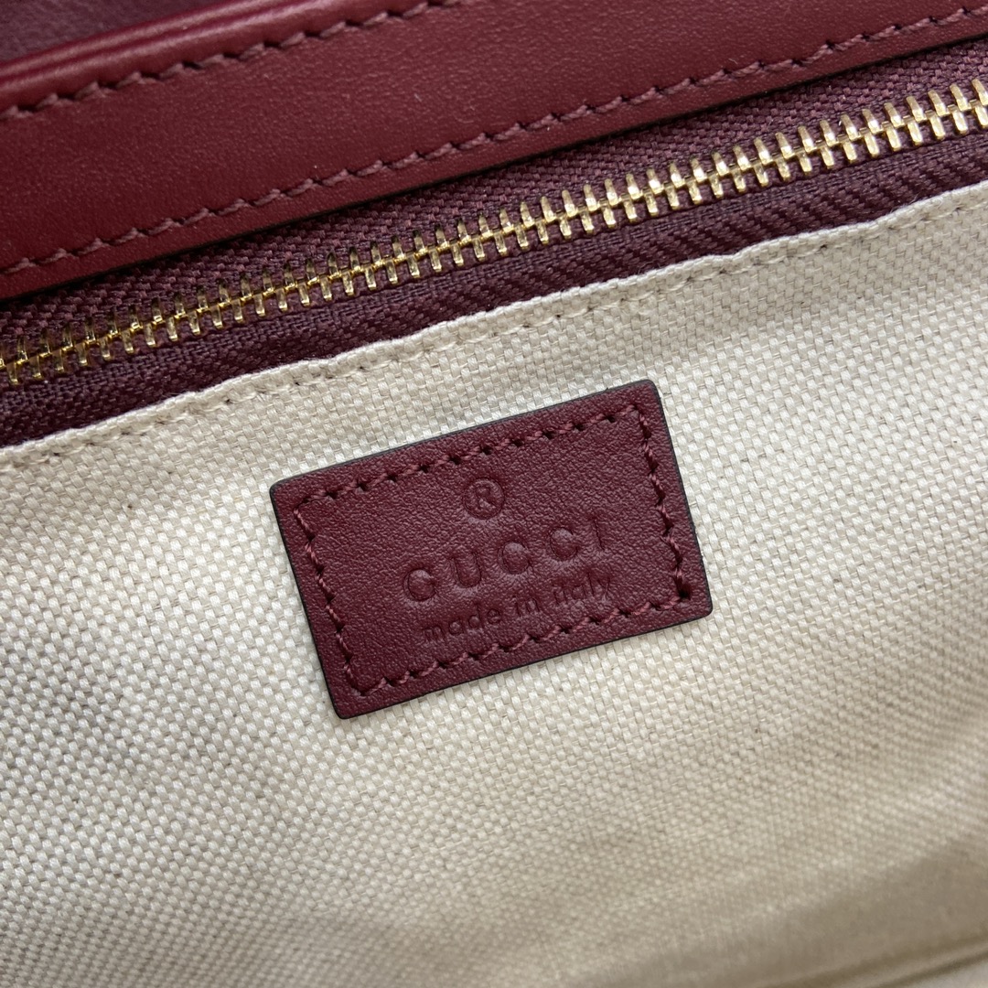Bagsaaa Gvc*1 Horsebit 1955 small shoulder bag 815178 beige & red - 26x17.5x10 cm