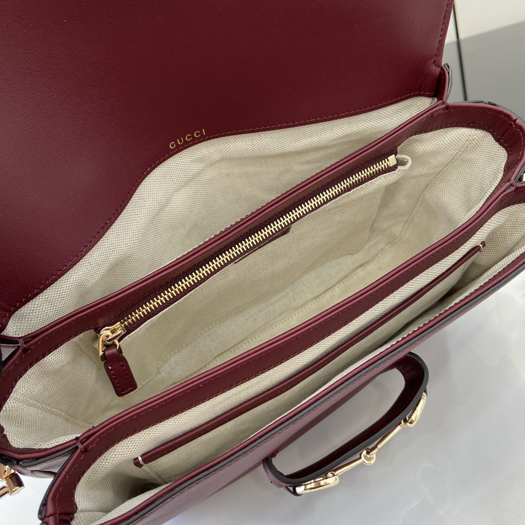 Bagsaaa Gvc*1 Horsebit 1955 small shoulder bag 815178 red - 26x17.5x10 cm