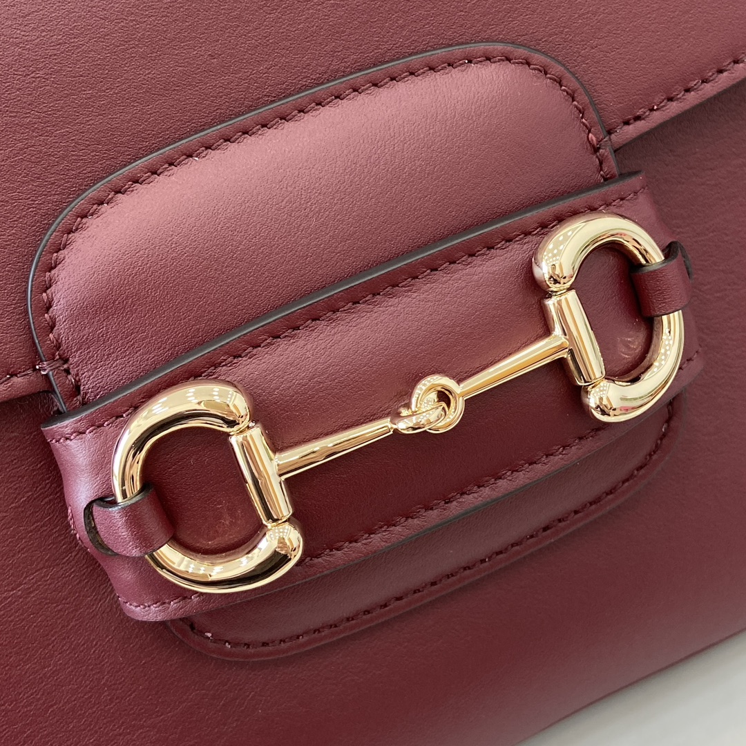 Bagsaaa Gvc*1 Horsebit 1955 small shoulder bag 815178 red - 26x17.5x10 cm
