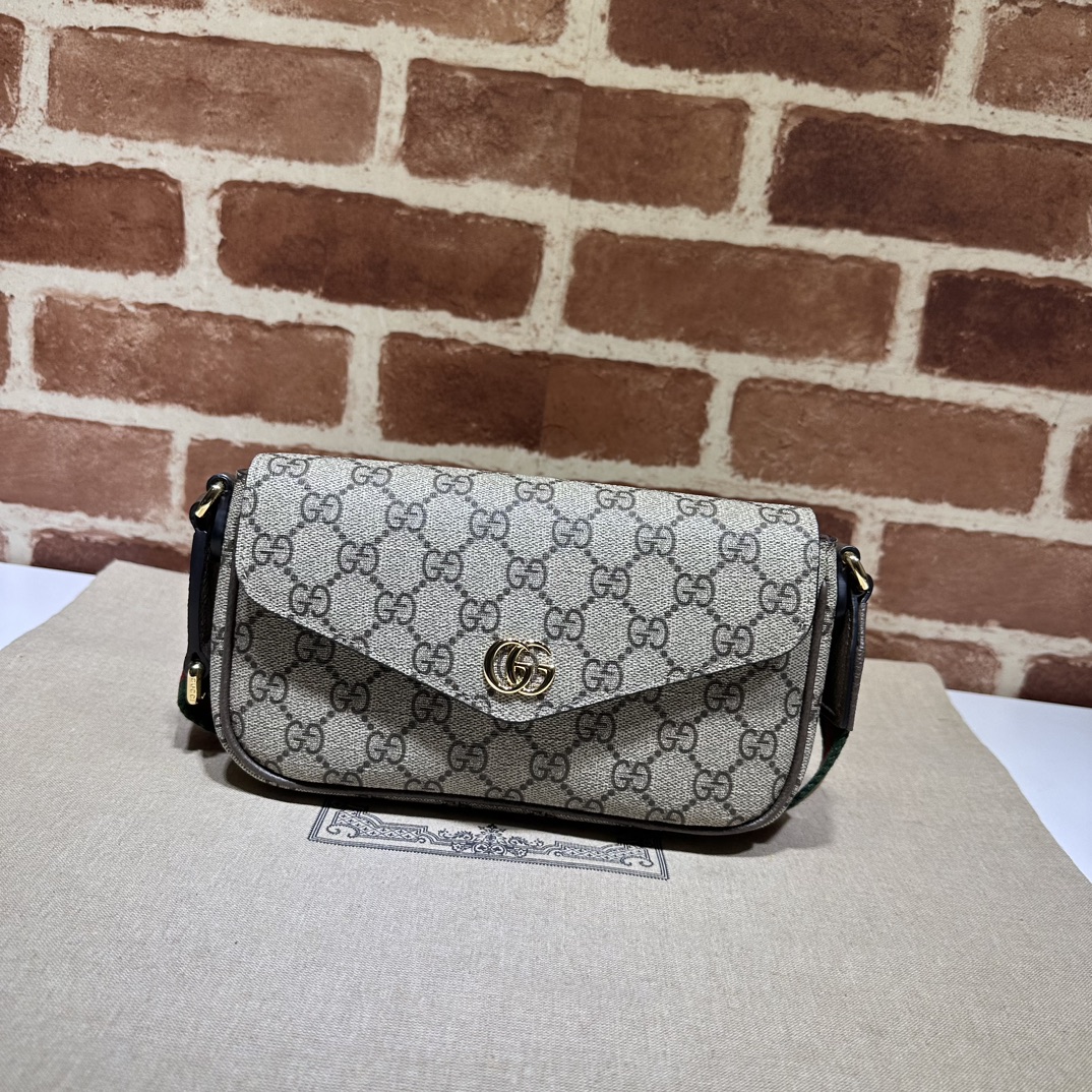 Bagsaaa Gvc*1 Ophidia mini bag 764961 beige & ebony - 13x22x4 cm