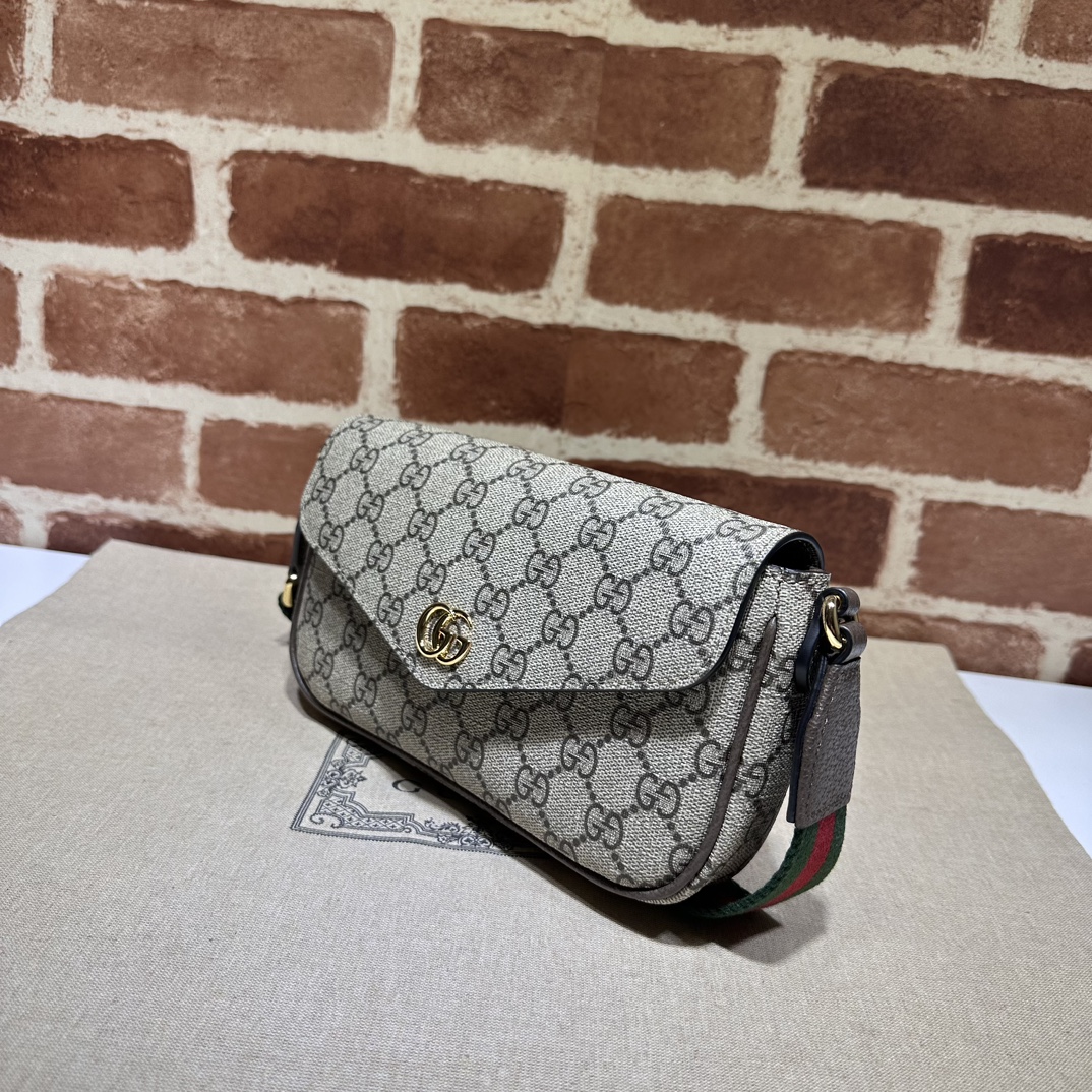 Bagsaaa Gvc*1 Ophidia mini bag 764961 beige & ebony - 13x22x4 cm