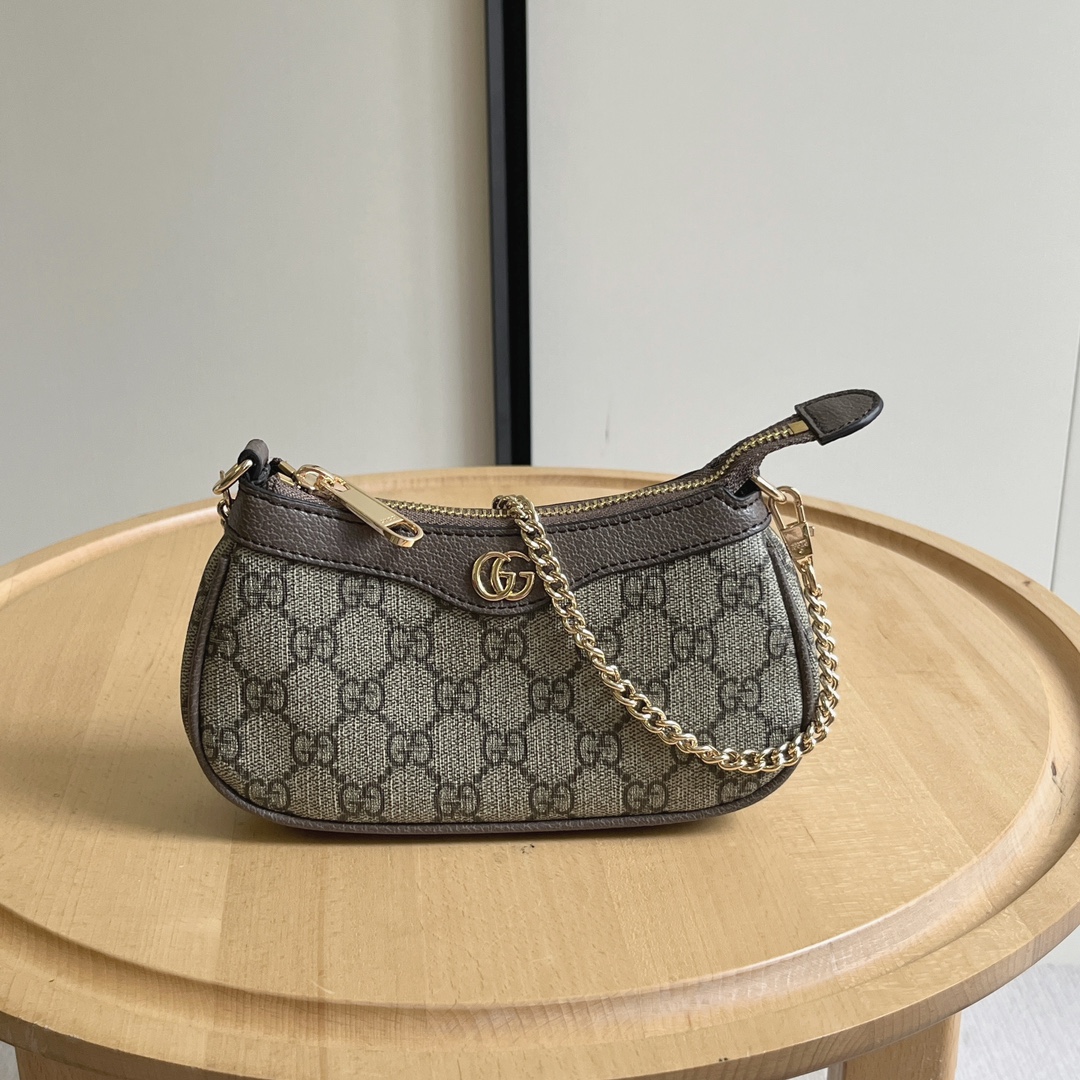 Bagsaaa Gvc*1 Ophidia mini bag 764960 beige & ebony - 19cm