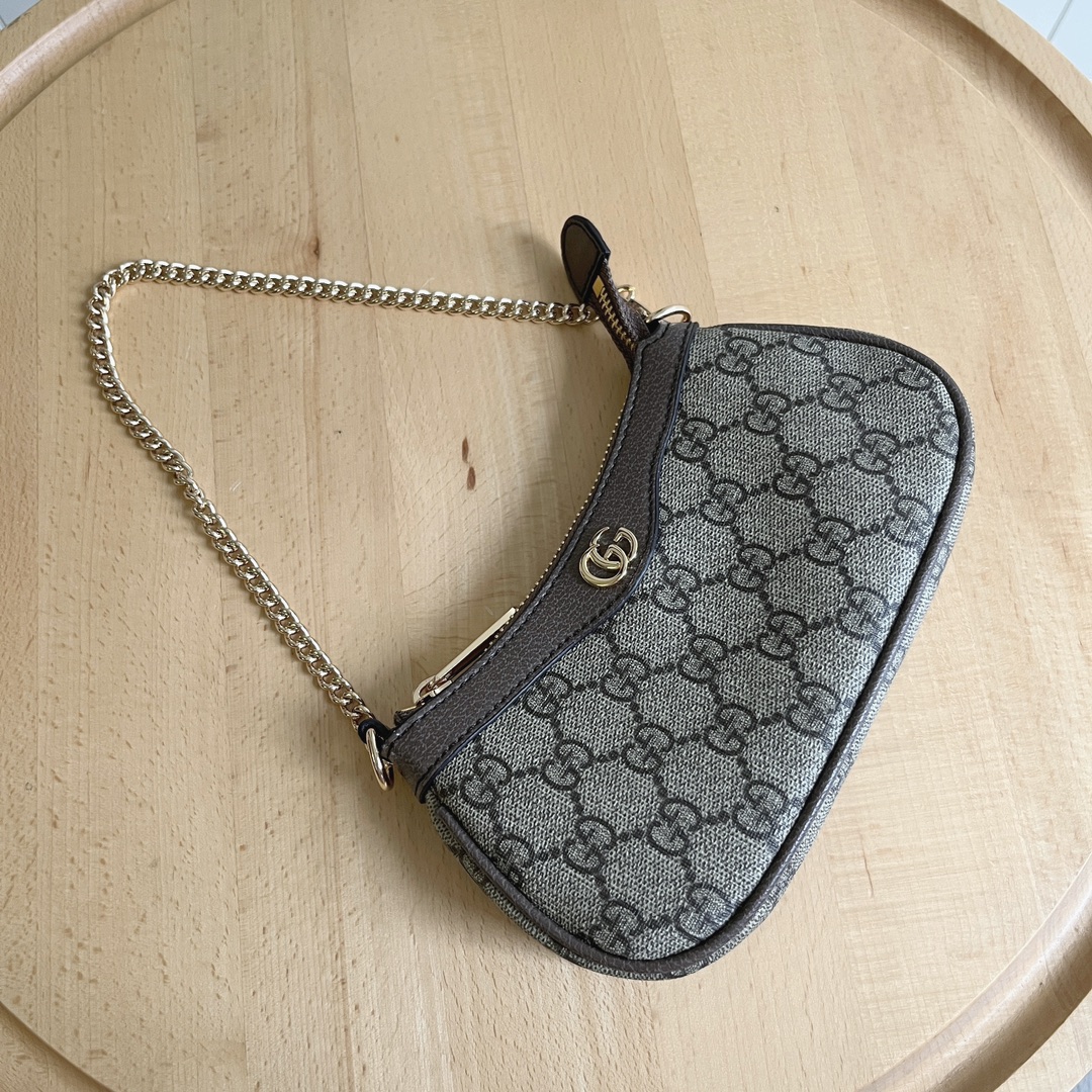 Bagsaaa Gvc*1 Ophidia mini bag 764960 beige & ebony - 19cm
