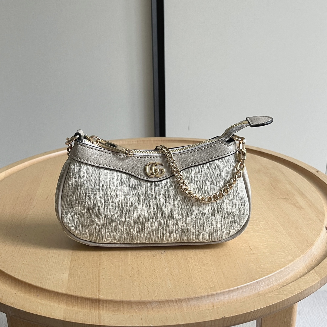Bagsaaa Gvc*1 Ophidia mini bag 764960 beige & white - 19cm