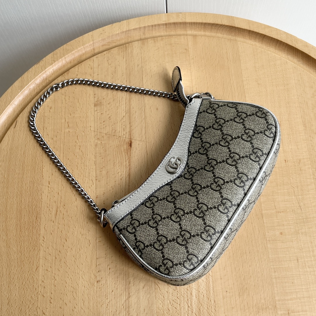 Bagsaaa Gvc*1 Ophidia mini bag 764960 beige & silver - 19cm
