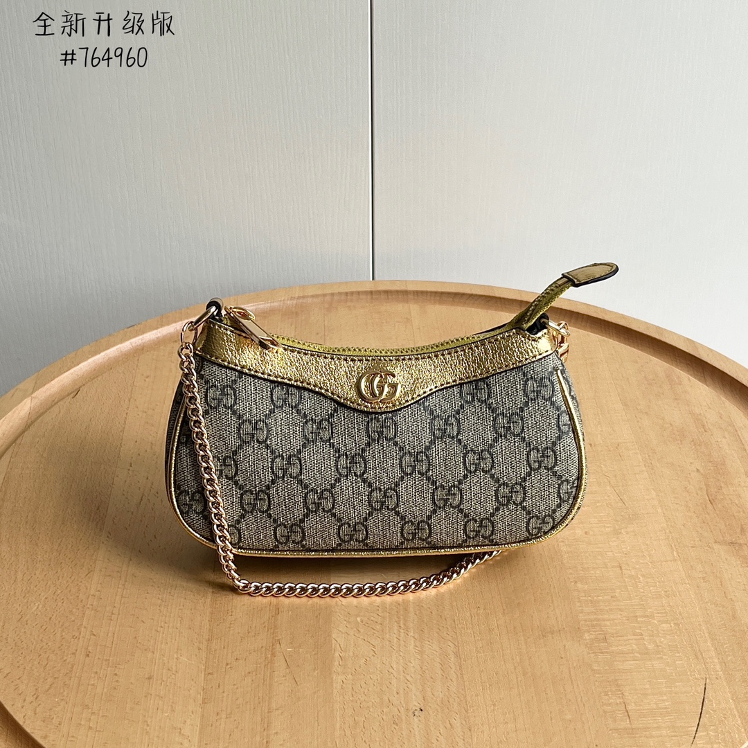 Bagsaaa Gvc*1 Ophidia mini bag 764960 beige & gold - 19cm