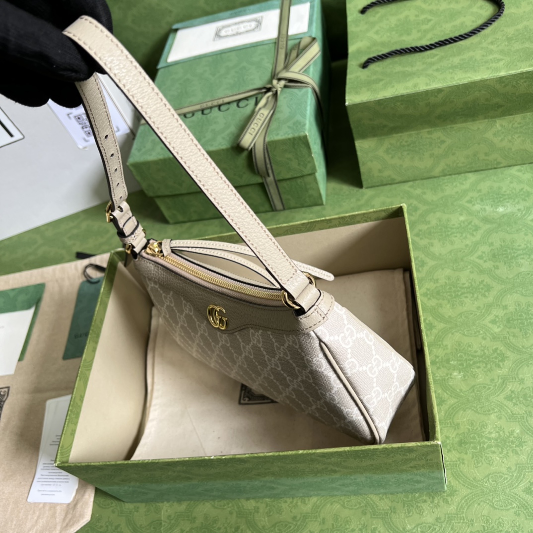 Bagsaaa Gvc*1 Ophidia small shoulder bag 735145 beige & white - 25cm