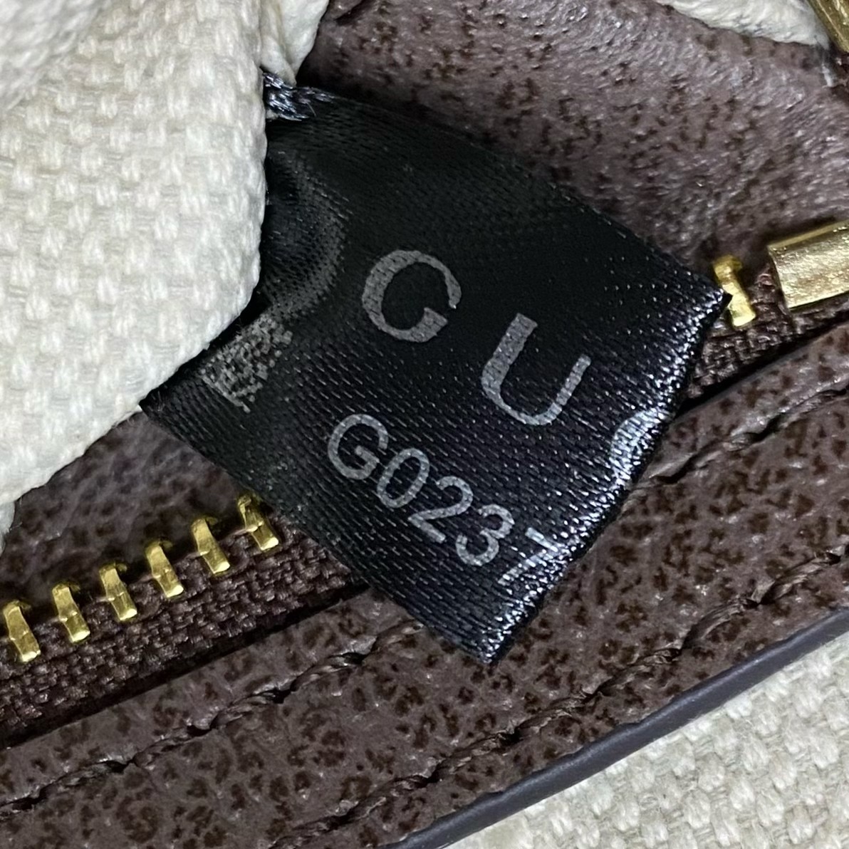 Bagsaaa Gvc*1 Ophidia mini shoulder bag 772239 beige & brown - 19 x 13 x 5 cm