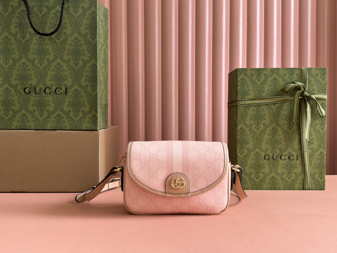 Bagsaaa Gvc*1 Ophidia mini shoulder bag 772239 light pink - 19 x 13 x 5 cm