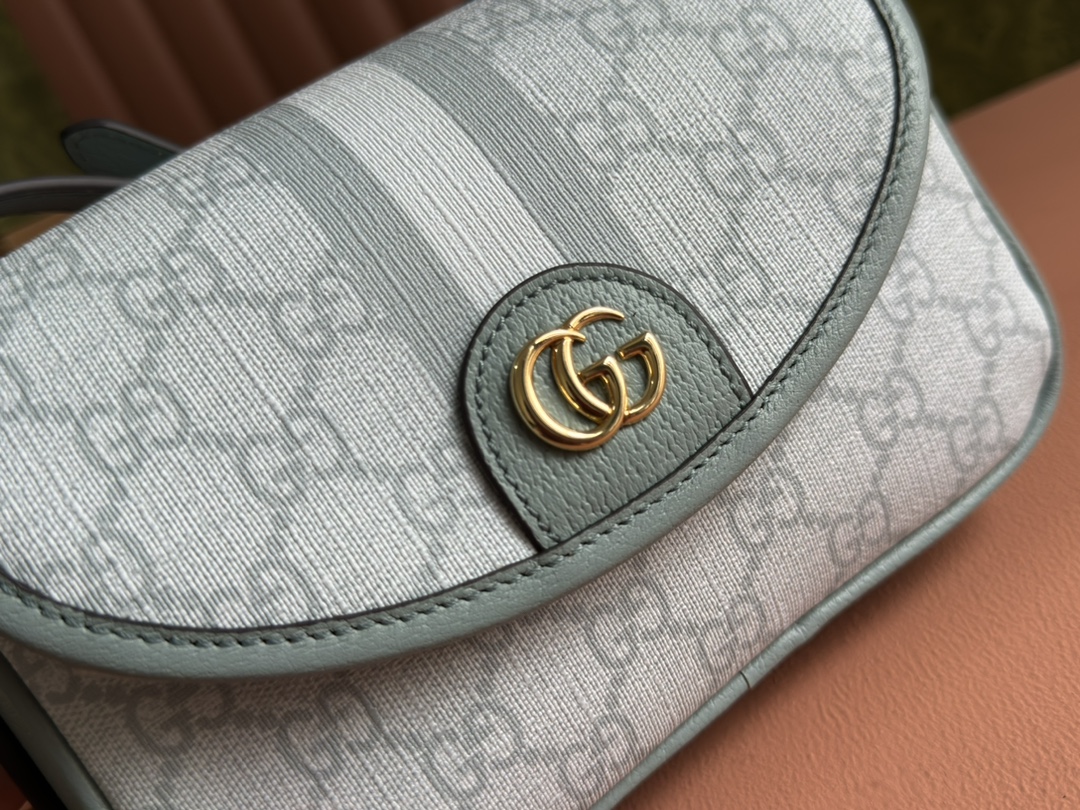 Bagsaaa Gvc*1 Ophidia mini shoulder bag 772239 light blue - 19 x 13 x 5 cm