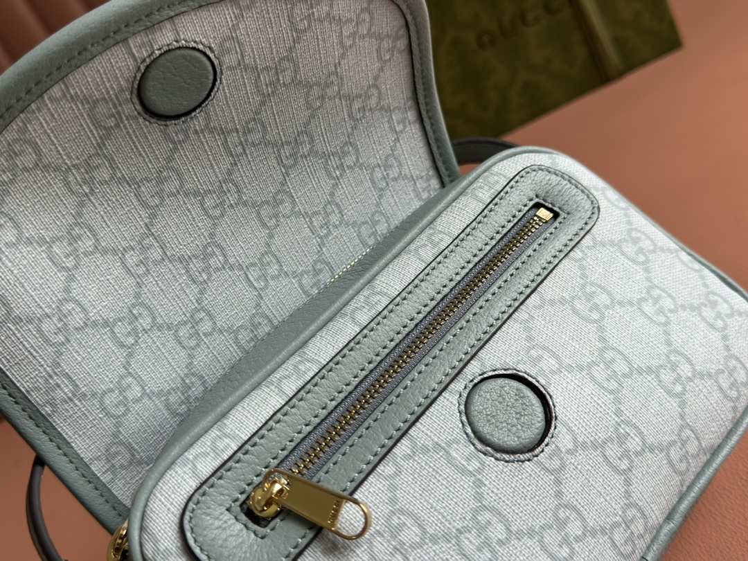 Bagsaaa Gvc*1 Ophidia mini shoulder bag 772239 light blue - 19 x 13 x 5 cm