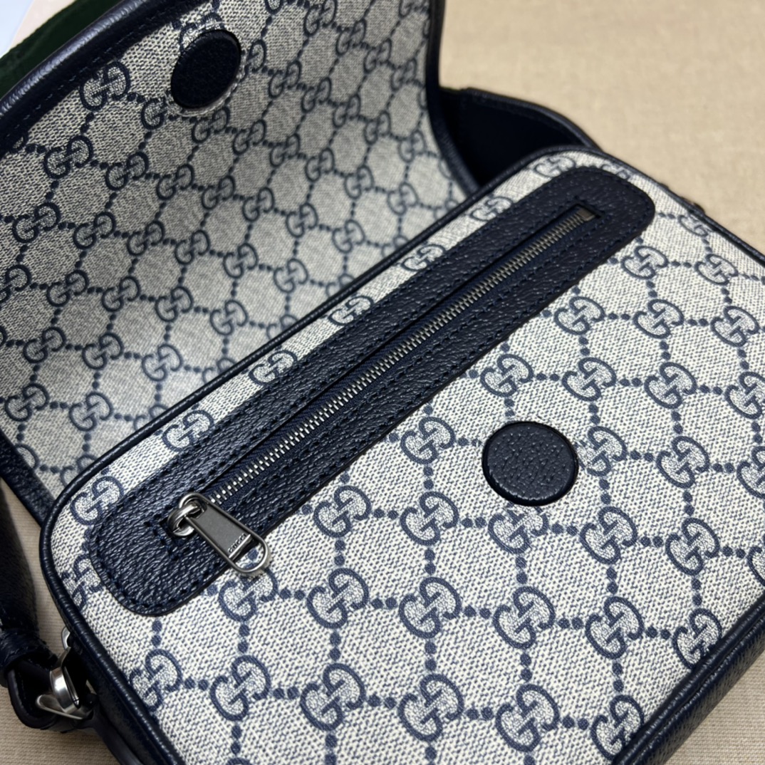 Bagsaaa Gvc*1 Ophidia small shoulder bag 722117 beige & blue - 23x17x7cm