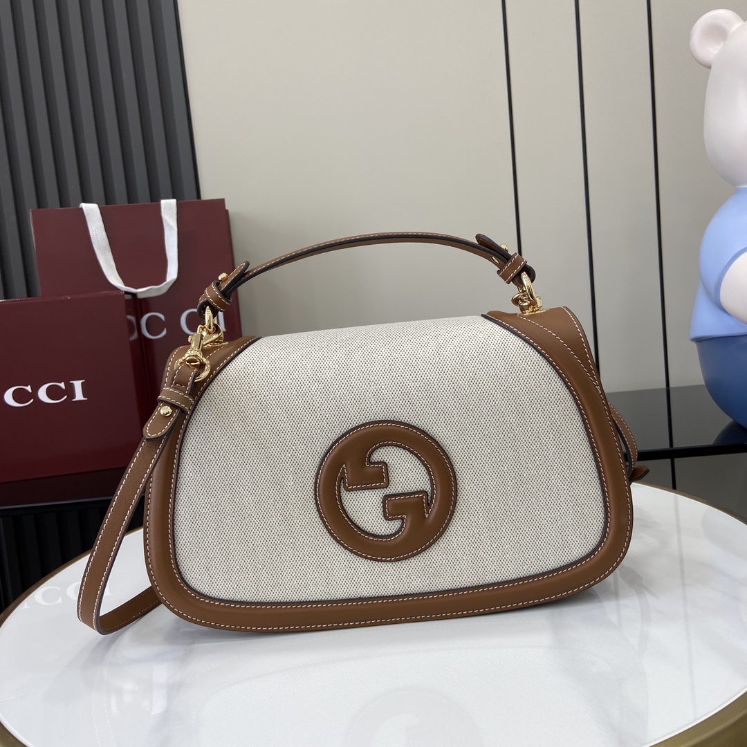Bagsaaa Gvc*1 Blondie medium top handle bag ‎815716 brown & beige - 32 x 17 x 10cm