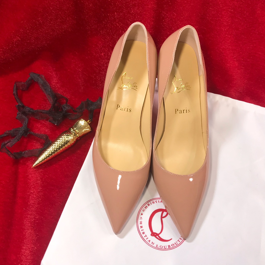 Bagsaaa Chr1st1an Louboutin Kate Pump Nude Patent - 8.5cm