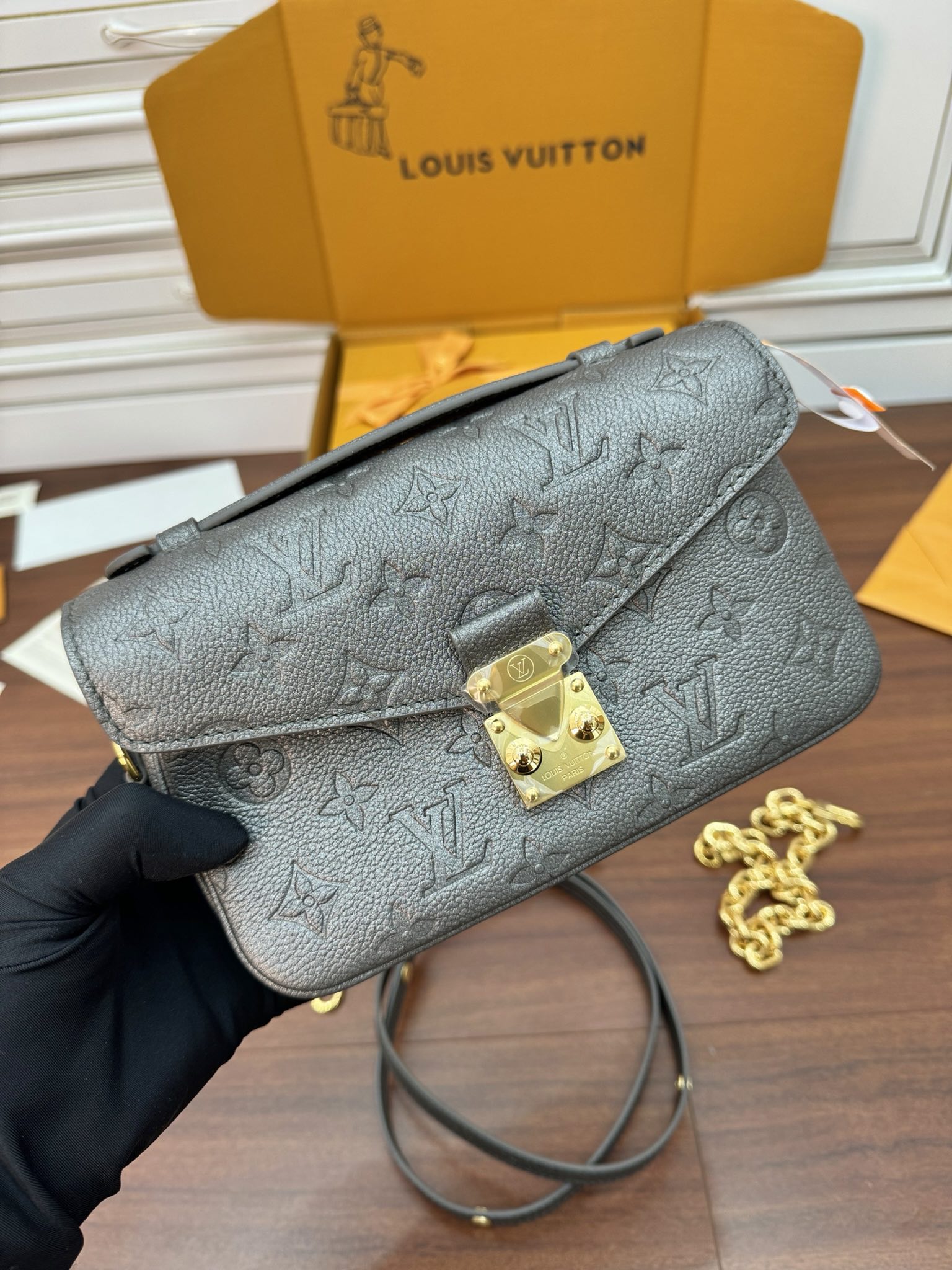 Bagsaaa L0vis Vvtt0n M11998 Pochette Métis East West Bag Gunmetal Grey - 21.5 x 13.5 x 6 cm
