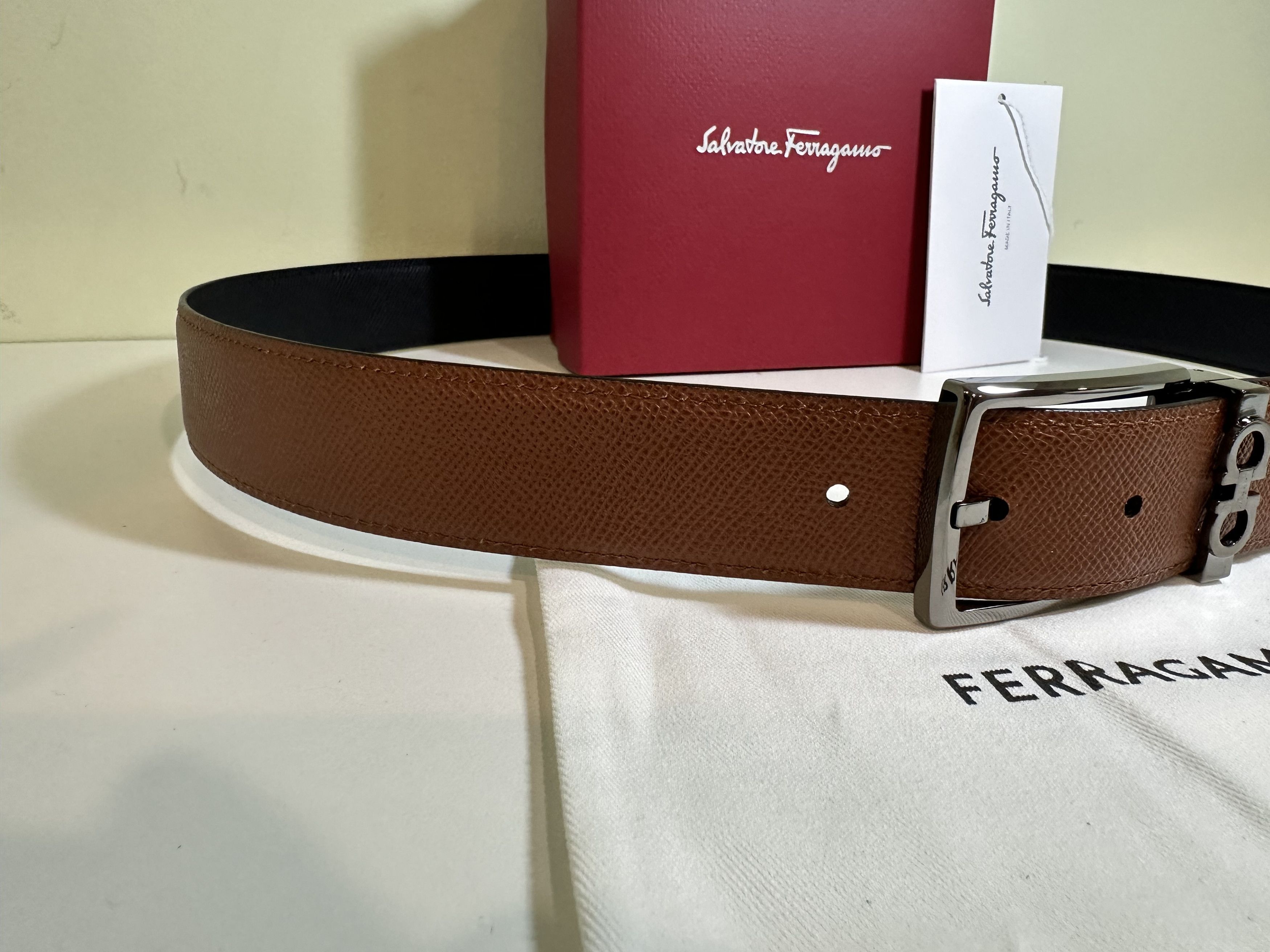 Bagsaaa Ferragamo Reversible Brown/Black Belt