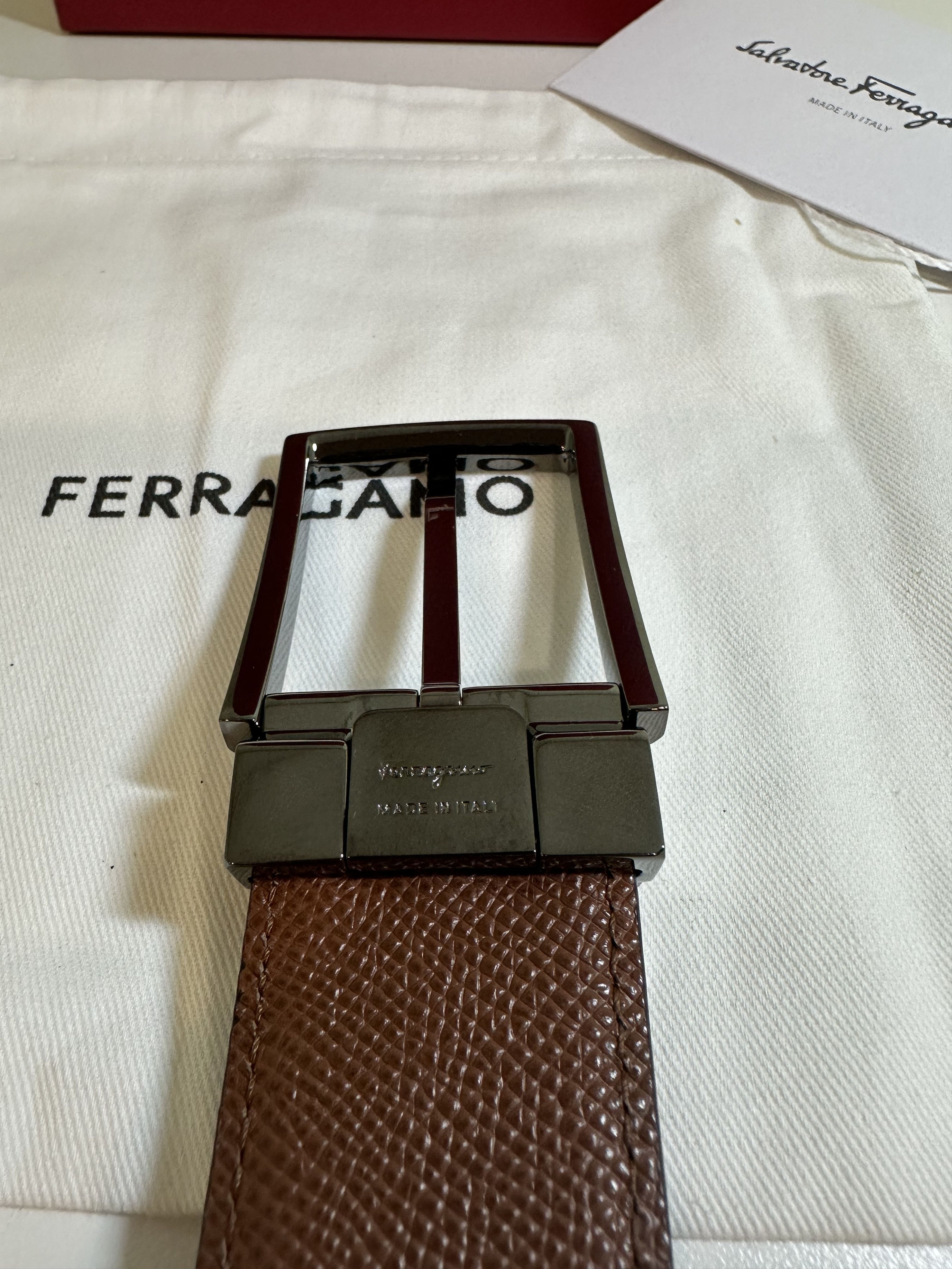 Bagsaaa Ferragamo Reversible Brown/Black Belt