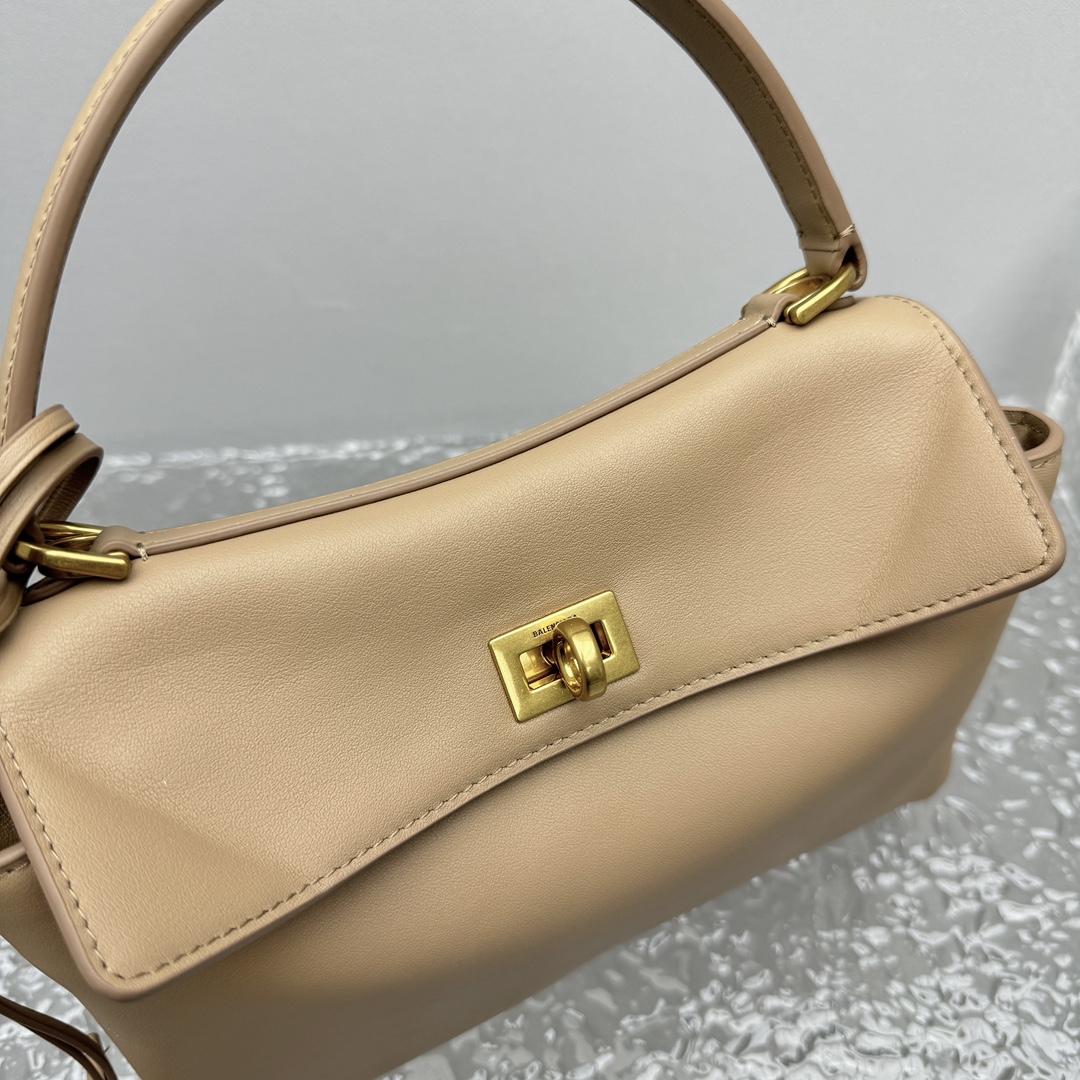 Bagsaaa Ba1en*iaga Rodeo Mini Handbag in Beige - 23x10x8cm