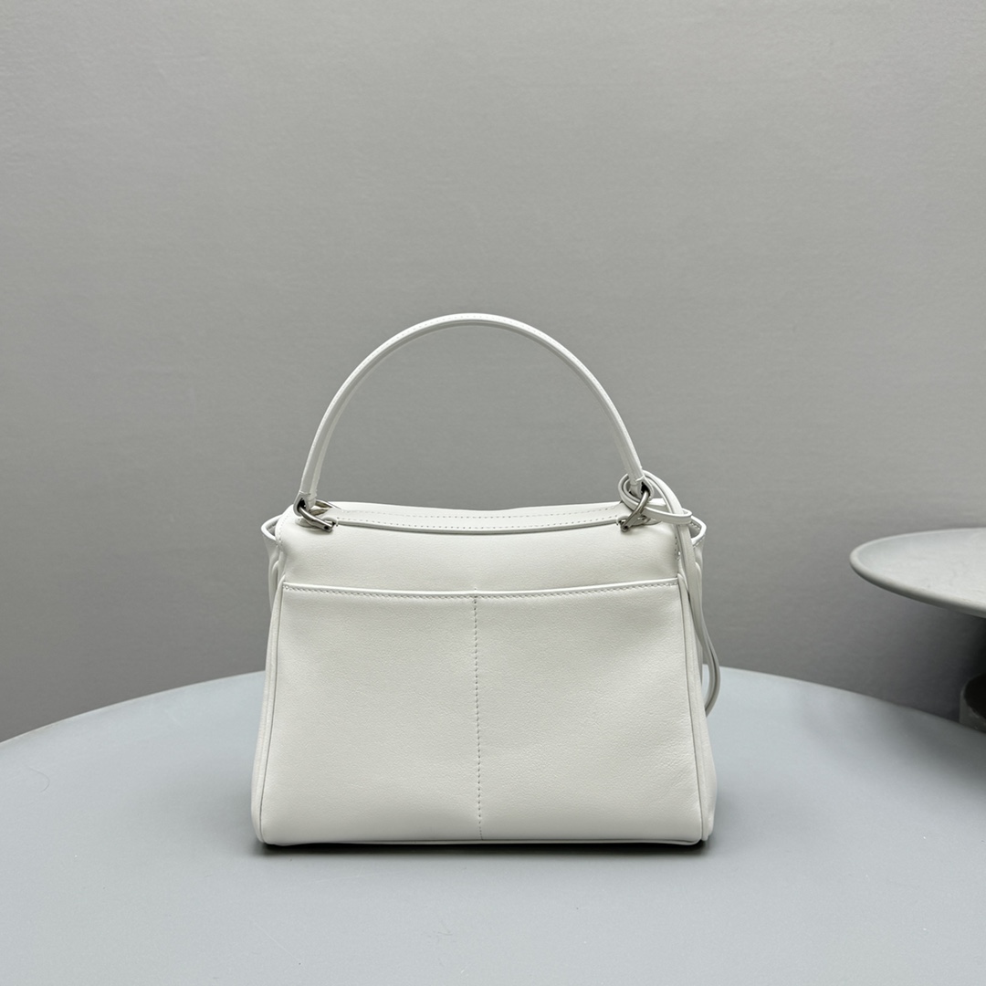 Bagsaaa Ba1en*iaga Rodeo Mini Handbag in White - 23x10x8cm