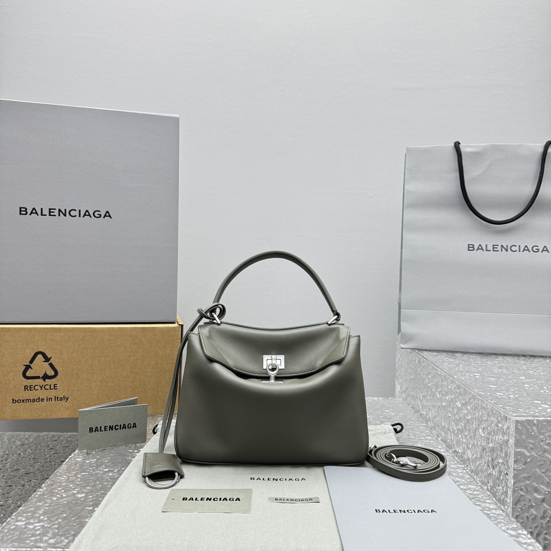 Bagsaaa Ba1en*iaga Rodeo Mini Handbag in Khaki - 23x10x8cm