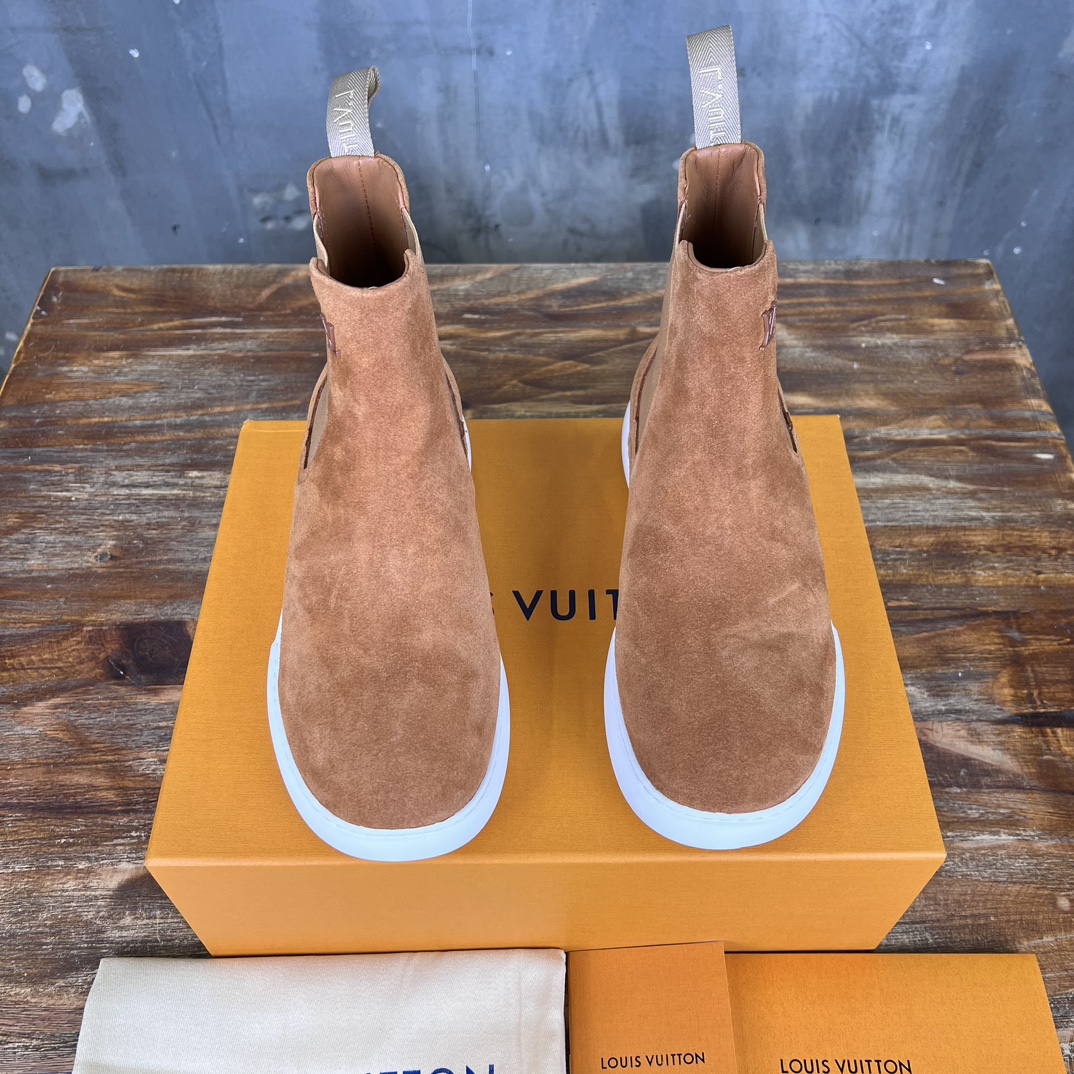 Bagsaaa LV Pacific Chelsea Boot Brown Suede