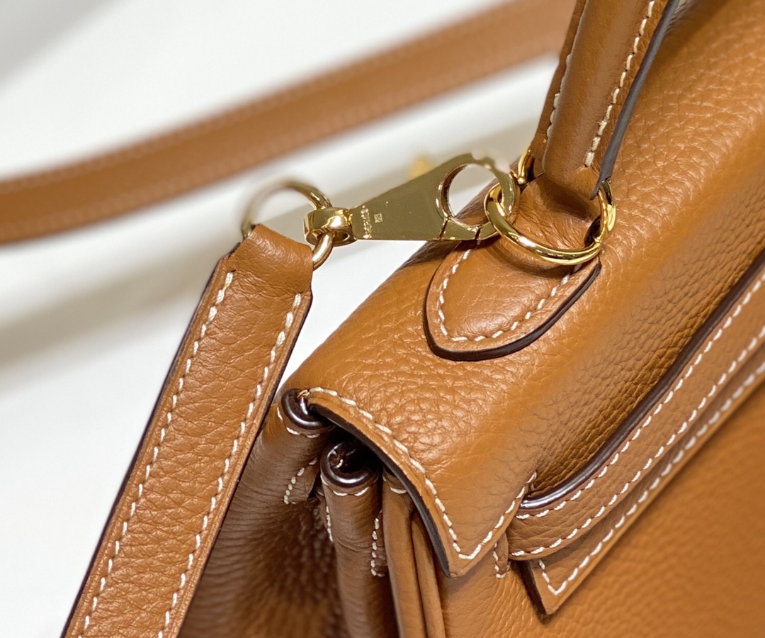 Bagsaaa H**me5 Kelly Brown Togo & Gold Hardware - 28cm