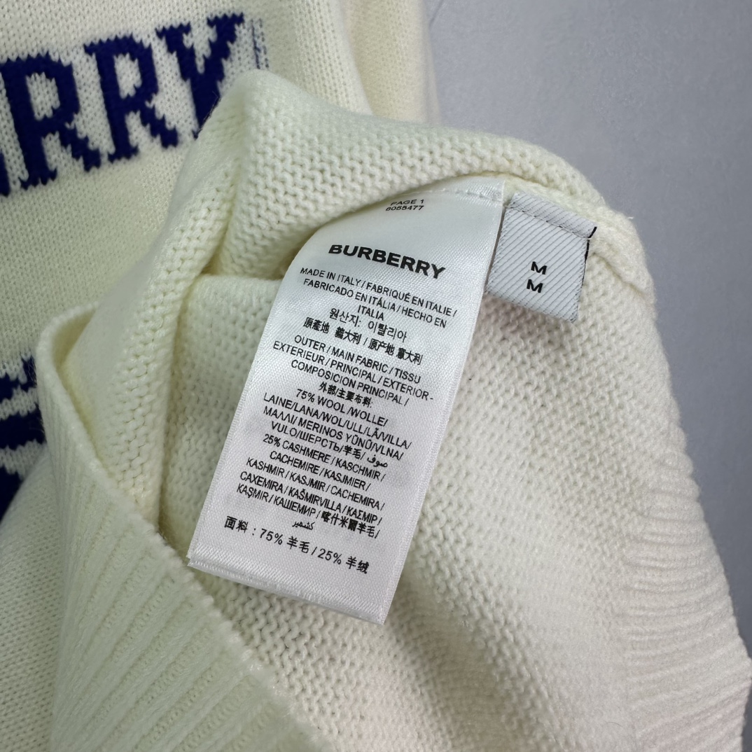 Bagsaaa Bv*b*rry EKD Wool Cashmere Sweater Off White