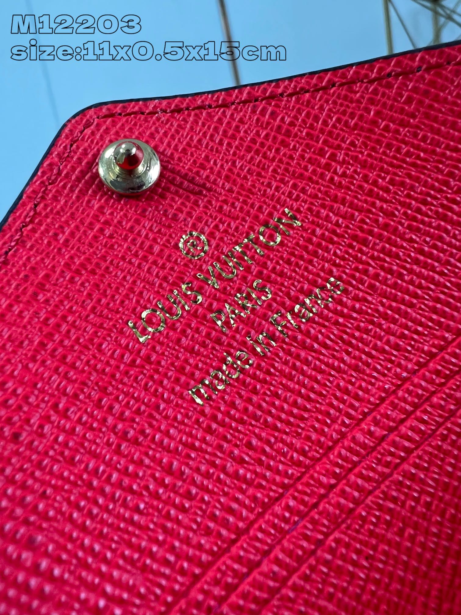 Bagsaaa L0vis Vvtt0n M12203 Kirigami Pochette Candy Red - 15.5 x 11.5 x 0.5 cm