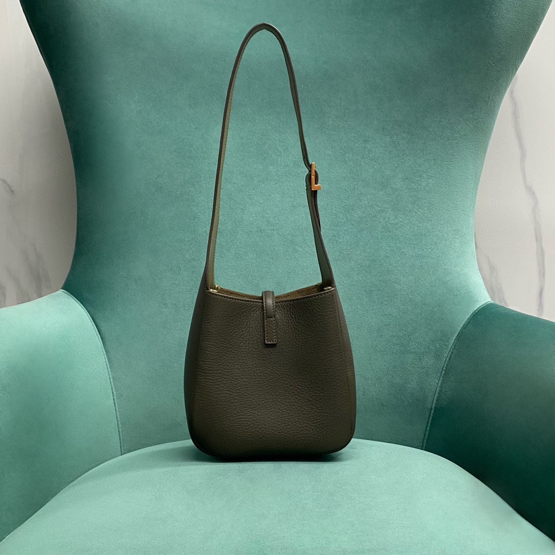 Bagsaaa Y51 LE 5 À 7 S*pple baby in grained leather 809461 dark green - 15x16x7 cm