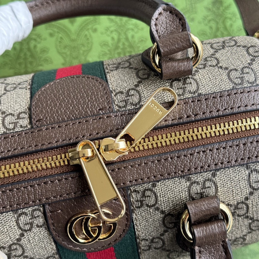 Bagsaaa Gvc*1 Ophidia mini top handle bag 772053 beige & ebony - 21.5x14 cm