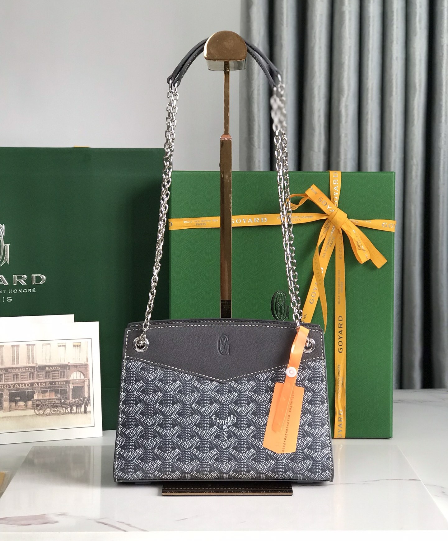 Bagsaaa G09ard Rouette Structuré Mini Bag Gray - 20.5 x 6.5 x 15 cm