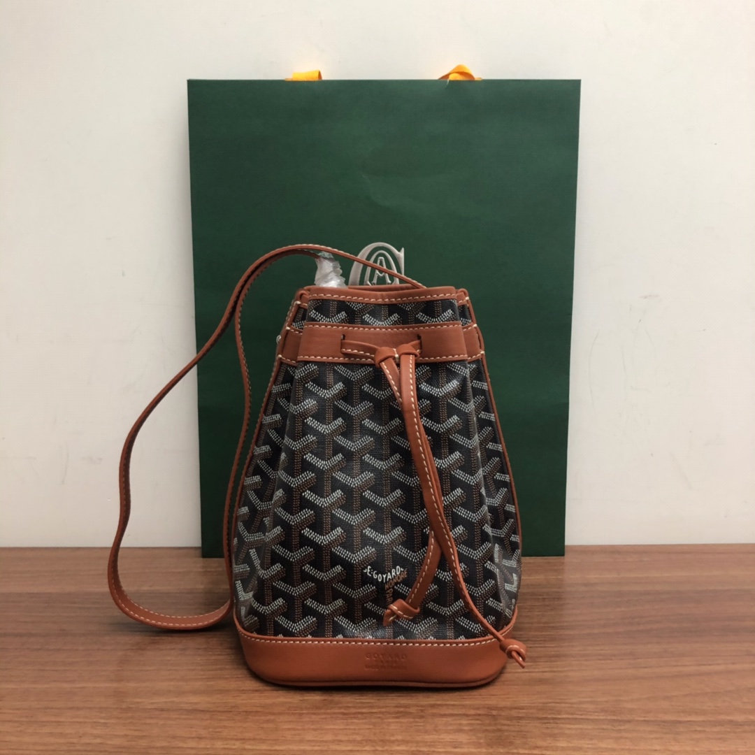 Bagsaaa G09ard Petit Flot Bucket Bag Black & Tan - 23cm