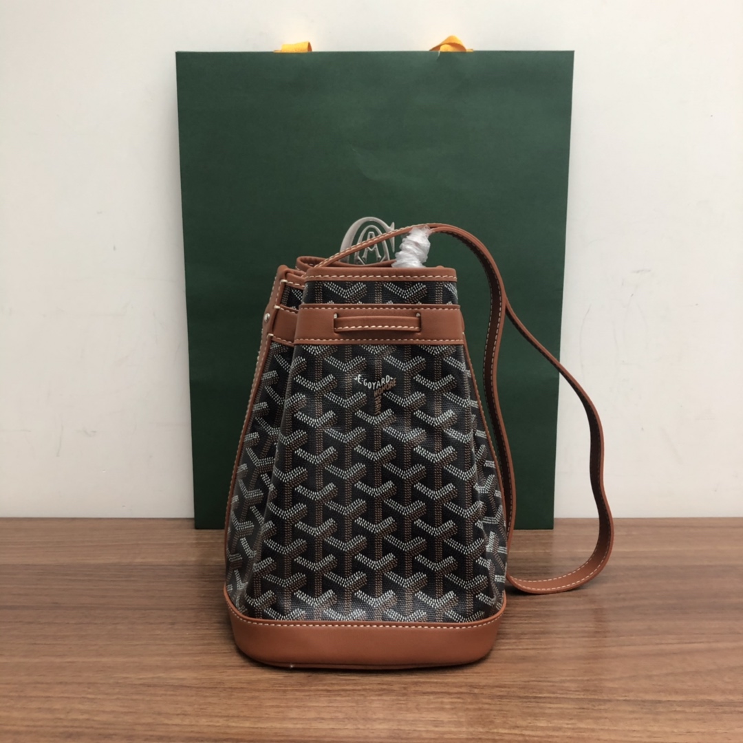 Bagsaaa G09ard Petit Flot Bucket Bag Black & Tan - 23cm