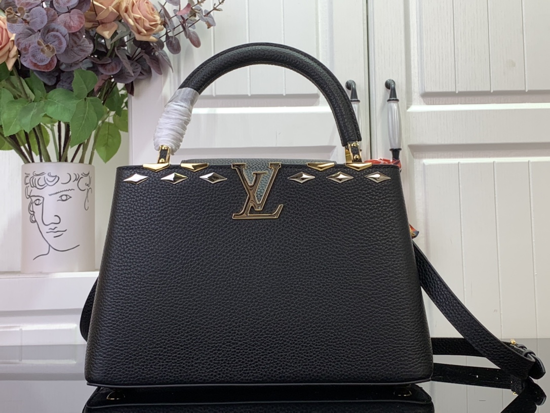 Bagsaaa L0vis Vvtt0n M12135 Capucines MM Bag Black - 31 x 20 x 11 cm