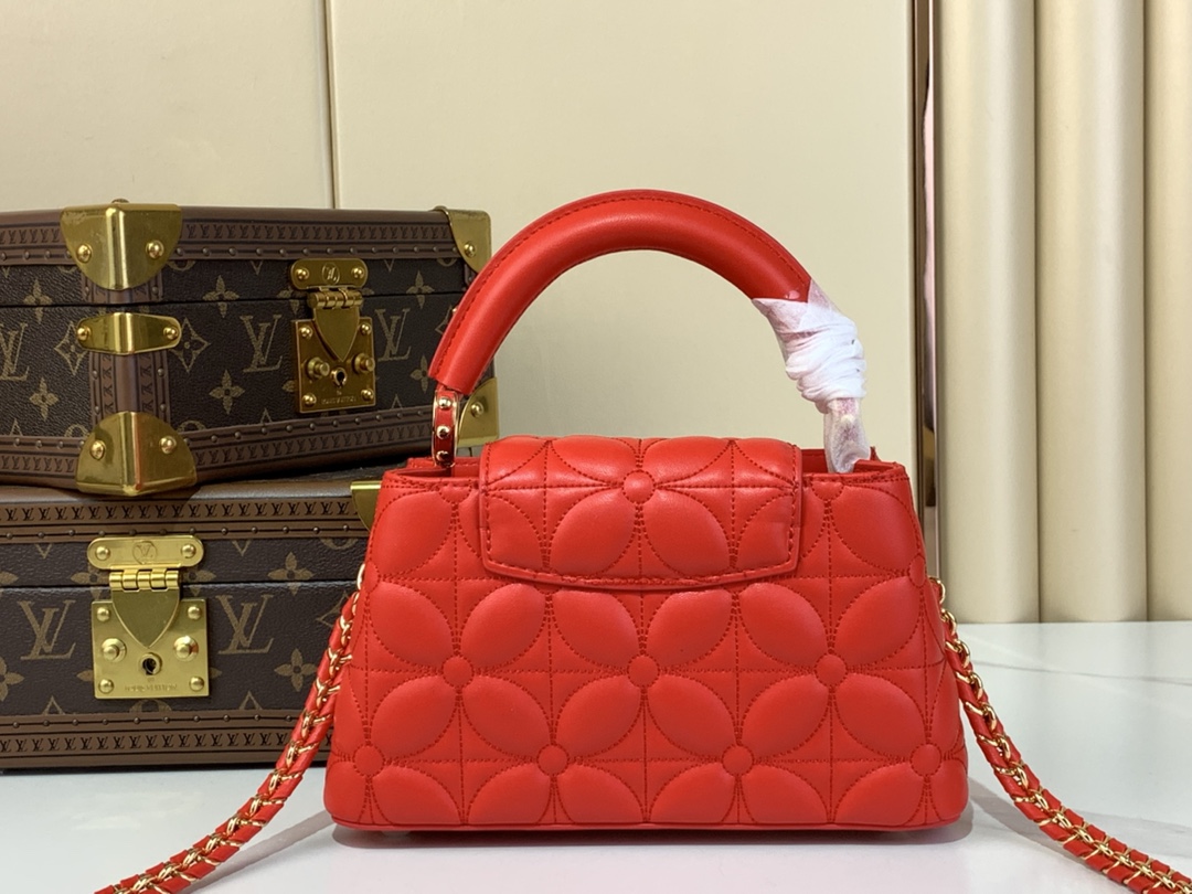 Bagsaaa L0vis Vvtt0n M25332 Capucines East-West Mini Red - 22 x 12 x 8 cm