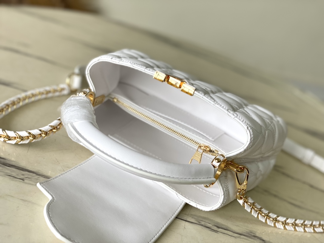 Bagsaaa L0vis Vvtt0n M25283 Capucines East-West Mini White - 22 x 12 x 8 cm