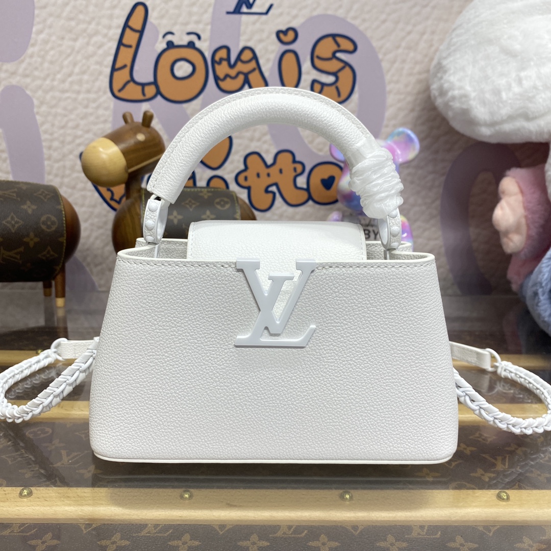 Bagsaaa L0vis Vvtt0n M23956 Capucines East-West Mini White - 22 x 12 x 8 cm