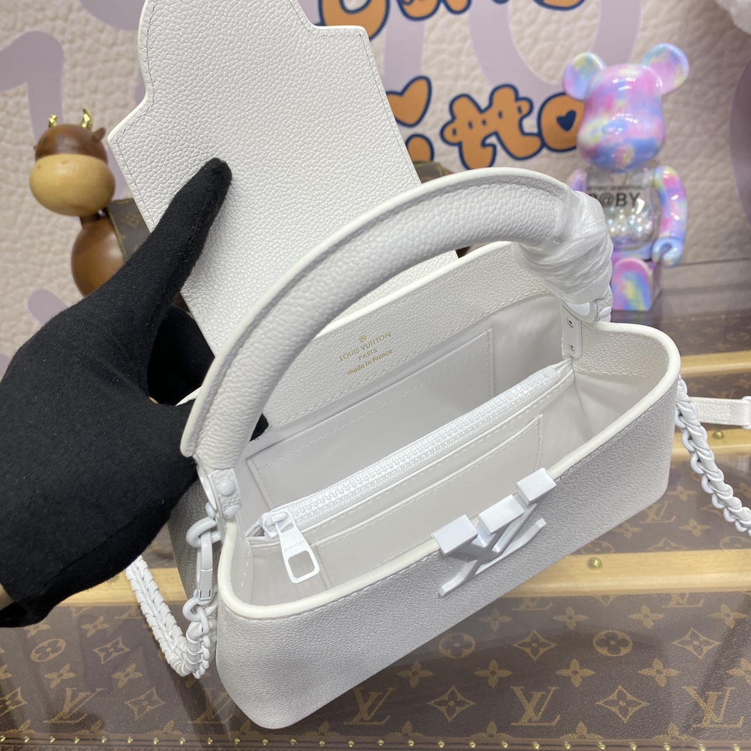 Bagsaaa L0vis Vvtt0n M23956 Capucines East-West Mini White - 22 x 12 x 8 cm