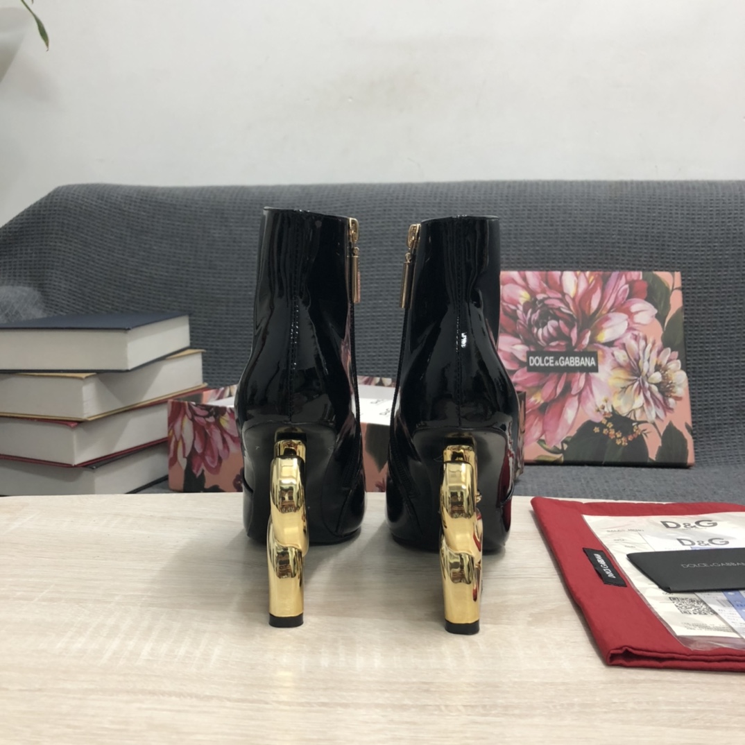 Bagsaaa D&G Stivaletto Boots Black Patent