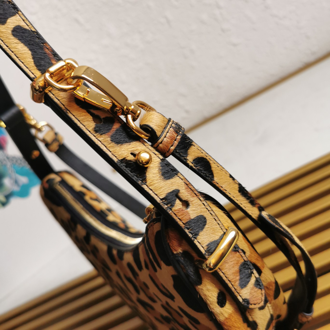 Bagsaaa Pra*a Arqué printed leather shoulder bag 1BC194 - 22.5x6x13 cm