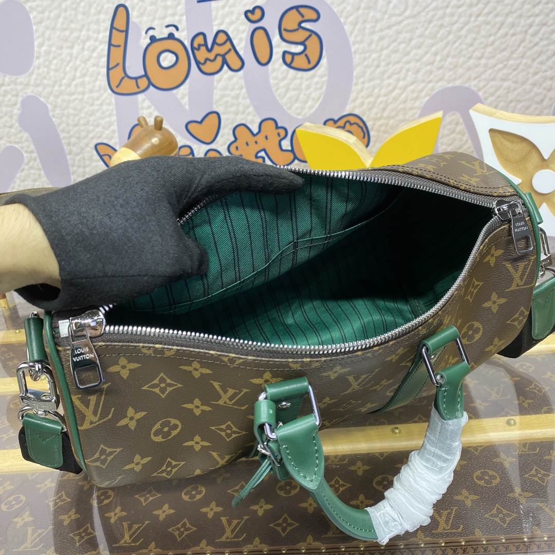 Bagsaaa L0vis Vvtt0n M12765 Keepall Bandoulière 35 Bag Green - 34 x 21 x 16 cm